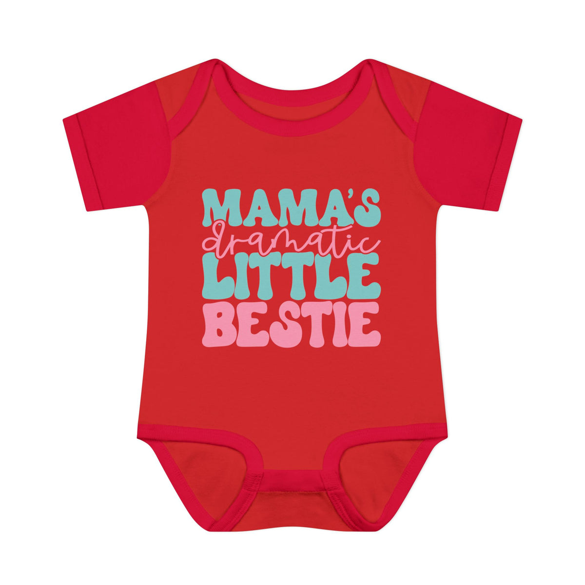 Mama's Dramatic Little Bestie Baby Rib Bodysuit