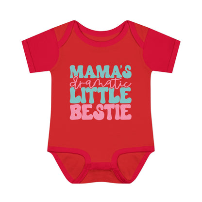 Mama's Dramatic Little Bestie Baby Rib Bodysuit