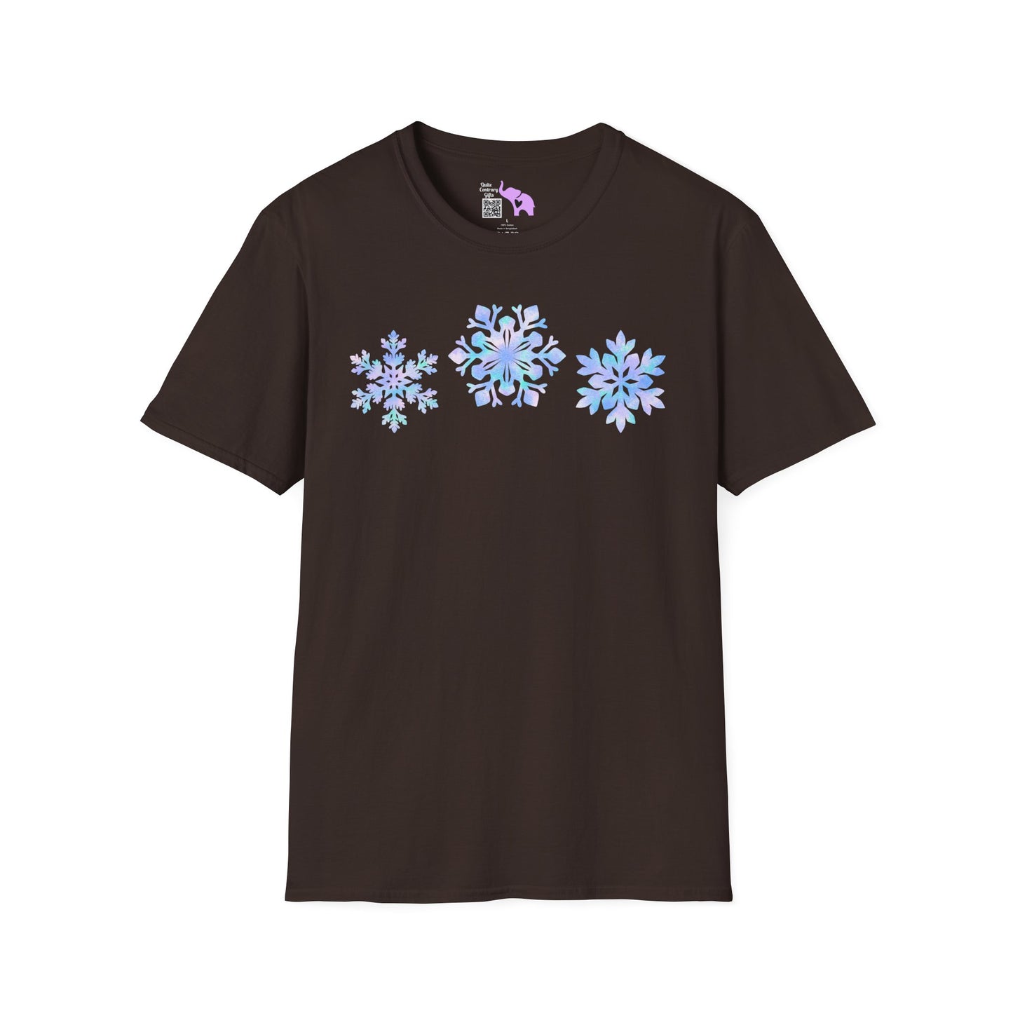 Blue Snowflakes Adult T-shirt