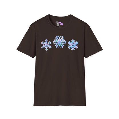 Blue Snowflakes Adult T-shirt