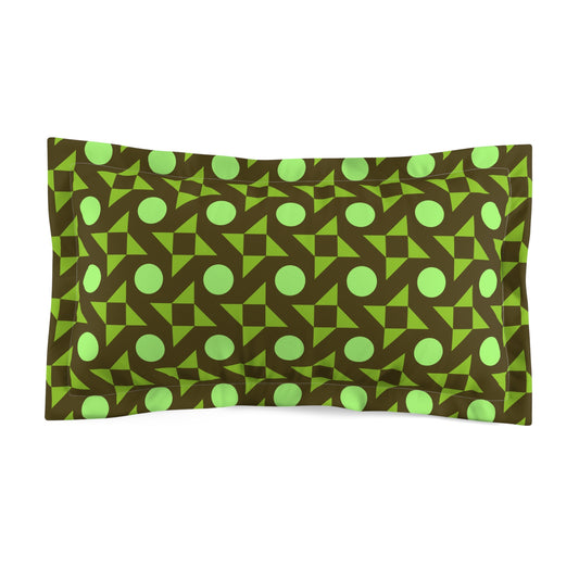 Pistachio Pinwheels Microfiber Pillow Sham