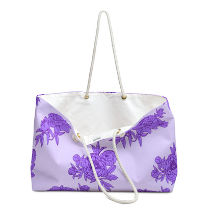 Royal Orchid Peonies Weekender Bag