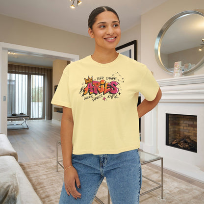 Aries Street Art Women's Boxy Tee