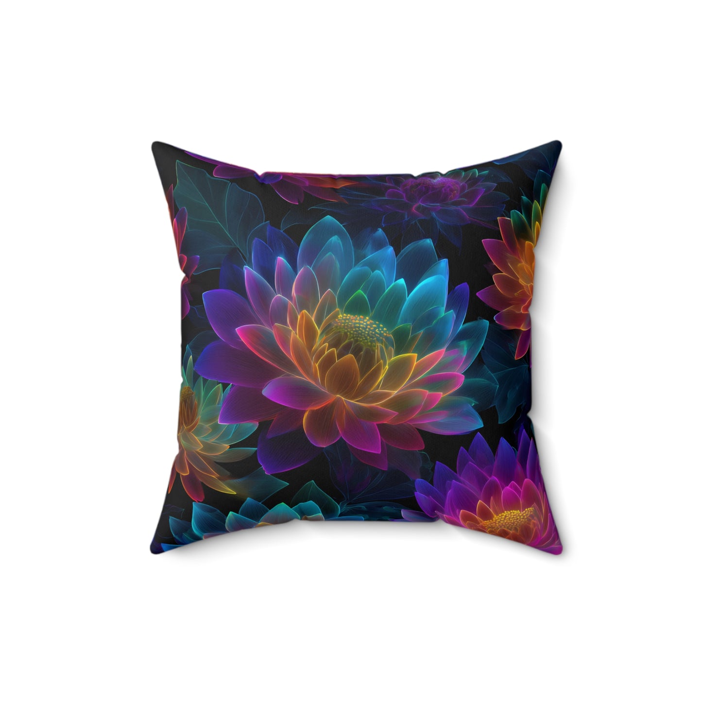 Luminous Lotus Throw Pillow