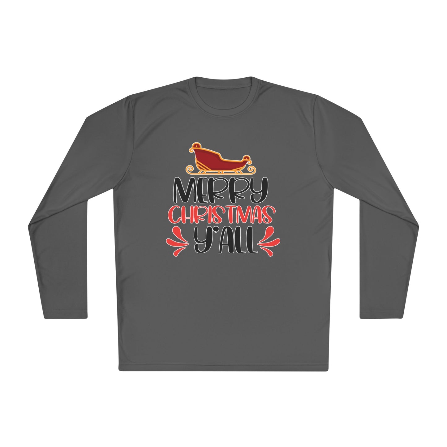 Merry Christmas Y'all Adult Long Sleeve Tee
