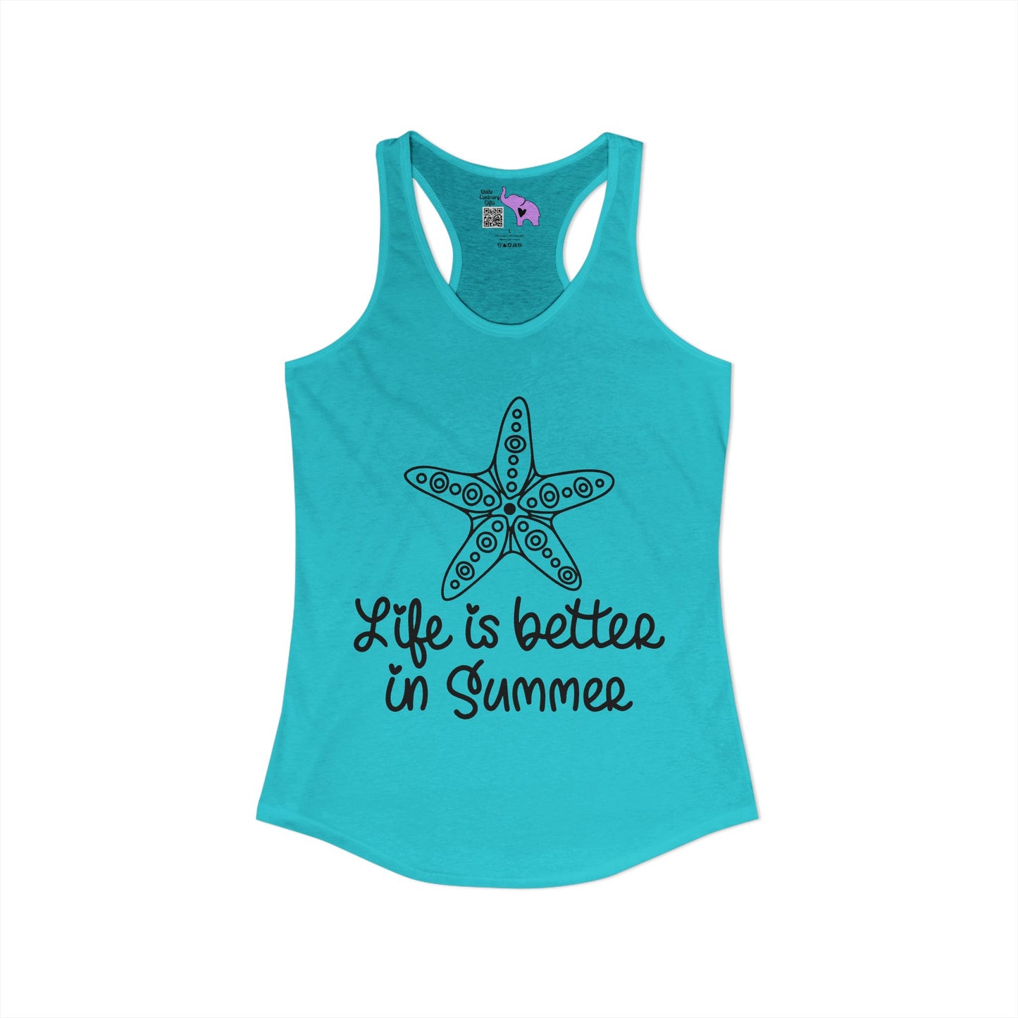 Life Is Better In Summer Women's Ideal Racerback Tank