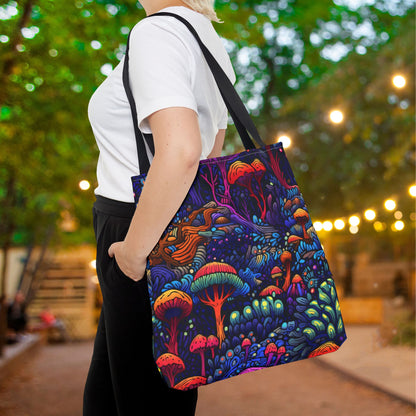 Trippy Mushrooms Canvas Tote Bag