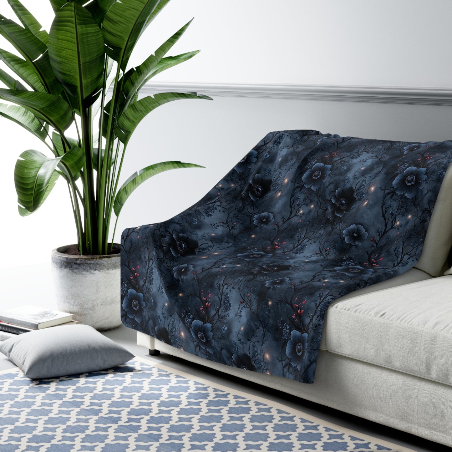Black Roses & Vines Duvet Bedding Set