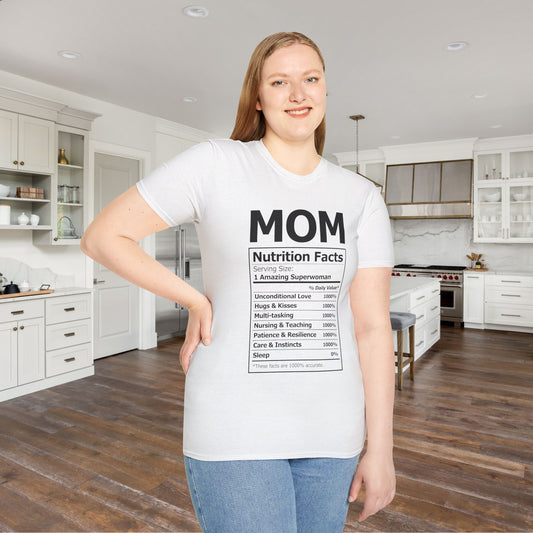 Mom Nutrition Facts Adult T-shirt