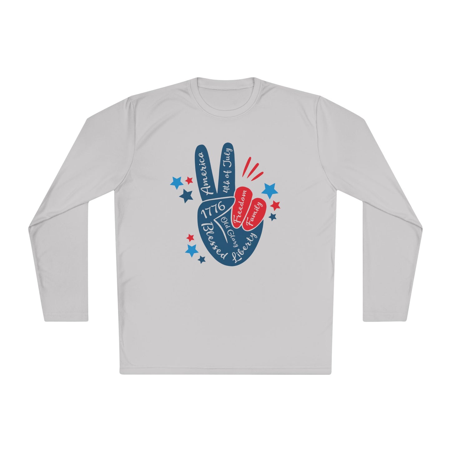 Patriotic Peace Adult Long Sleeve Tee