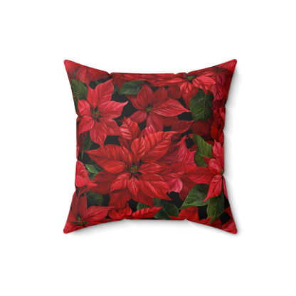 Crimson Noel Throw Pillow