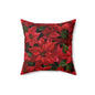 Crimson Noel Throw Pillow