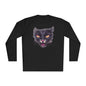 Black Cat Face Adult Long Sleeve Tee