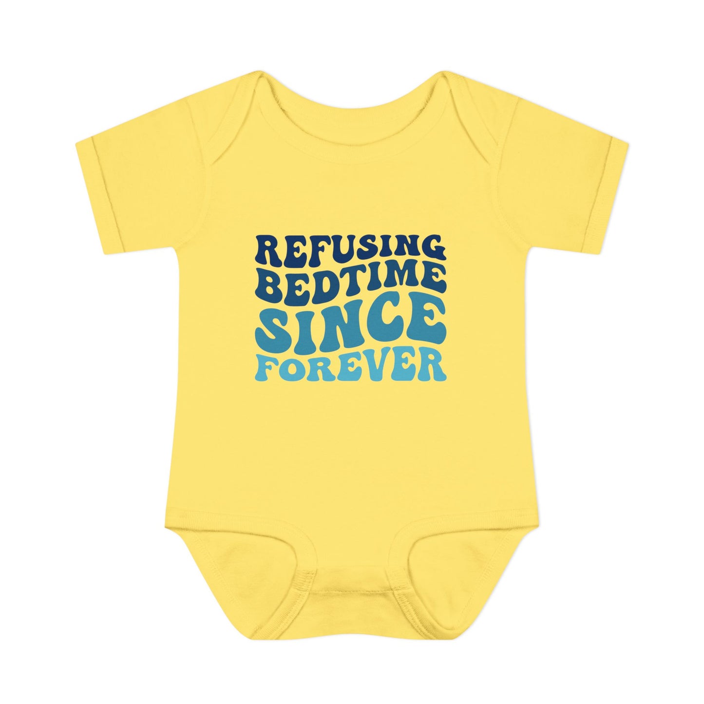 Refusing Bedtime Since Forever Baby Rib Bodysuit