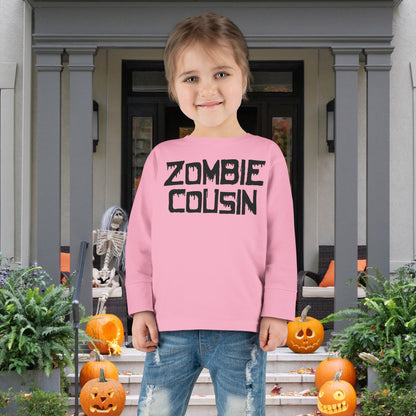 ""Zombie Cousin Toddler Long Sleeve Tee