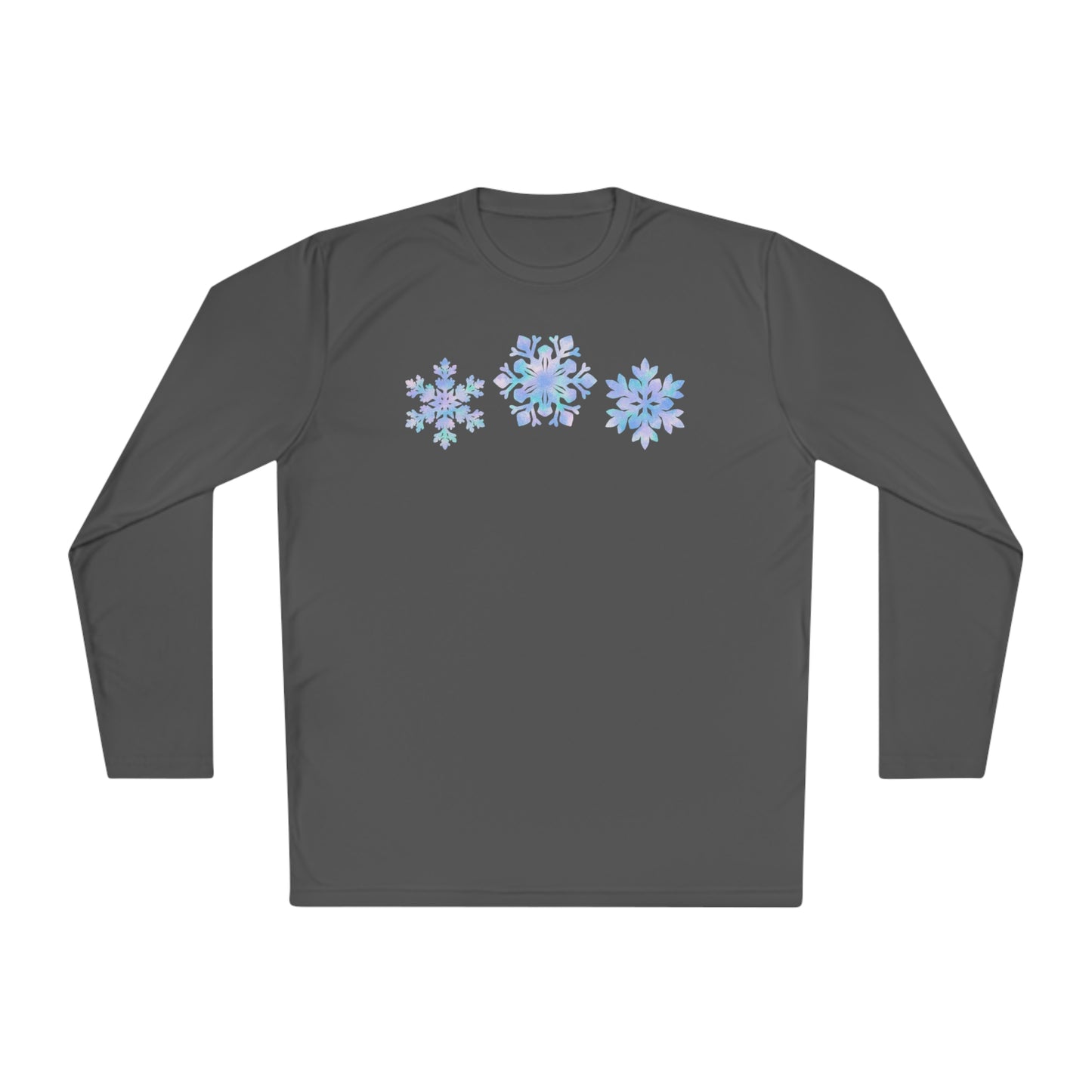 Blue Snowflakes Adult Long Sleeve Tee