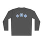 Blue Snowflakes Adult Long Sleeve Tee