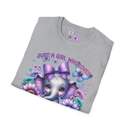 Just A Girl Who Loves Elephants Adult T-shirt