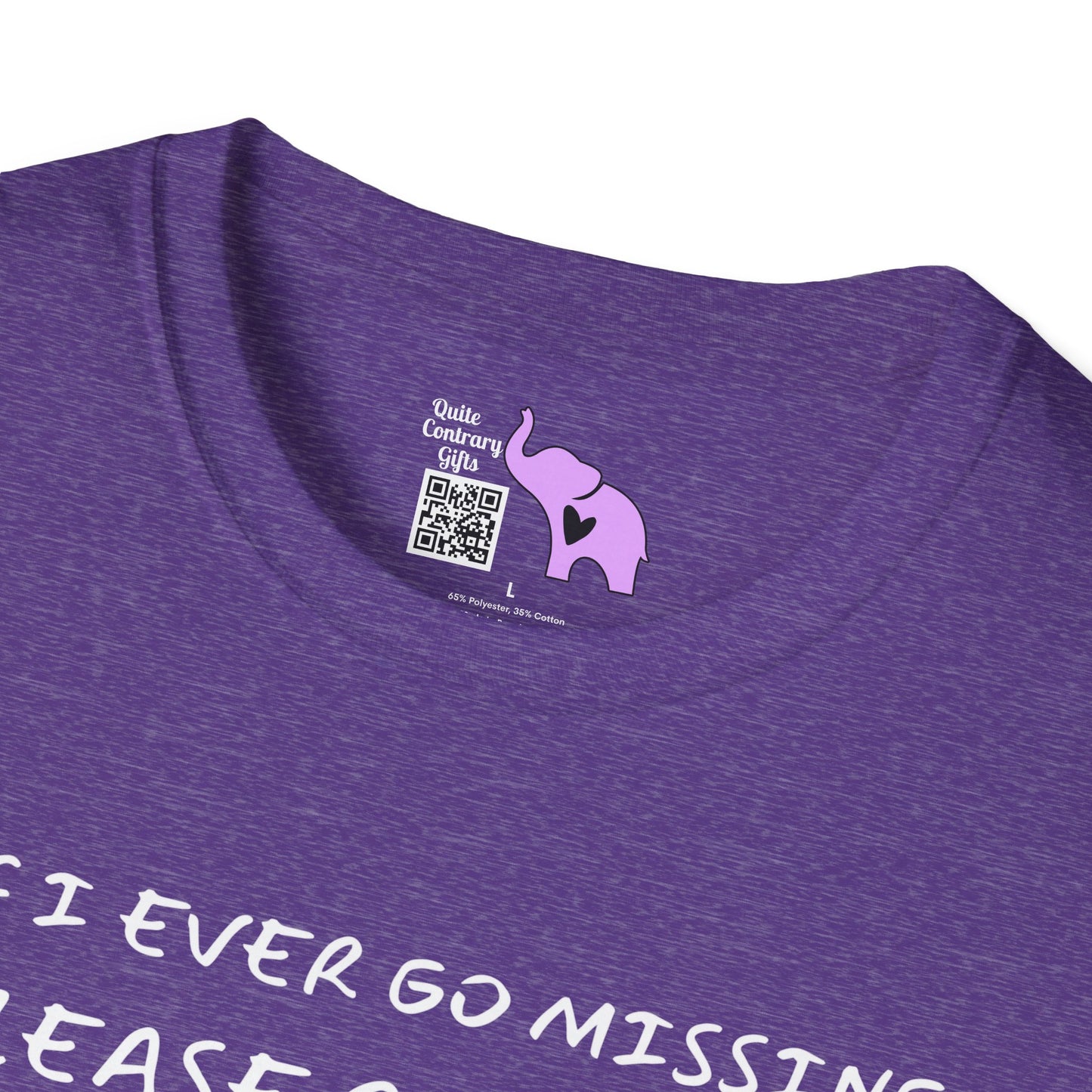 If I Go Missing Follow My Kids... Adult T-shirt