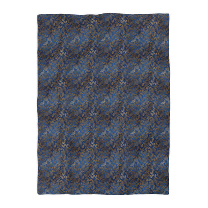 Navy & Gold Botanica Microfiber Duvet Cover
