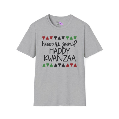 Habari Gani? Happy Kwanzaa Adult T-shirt