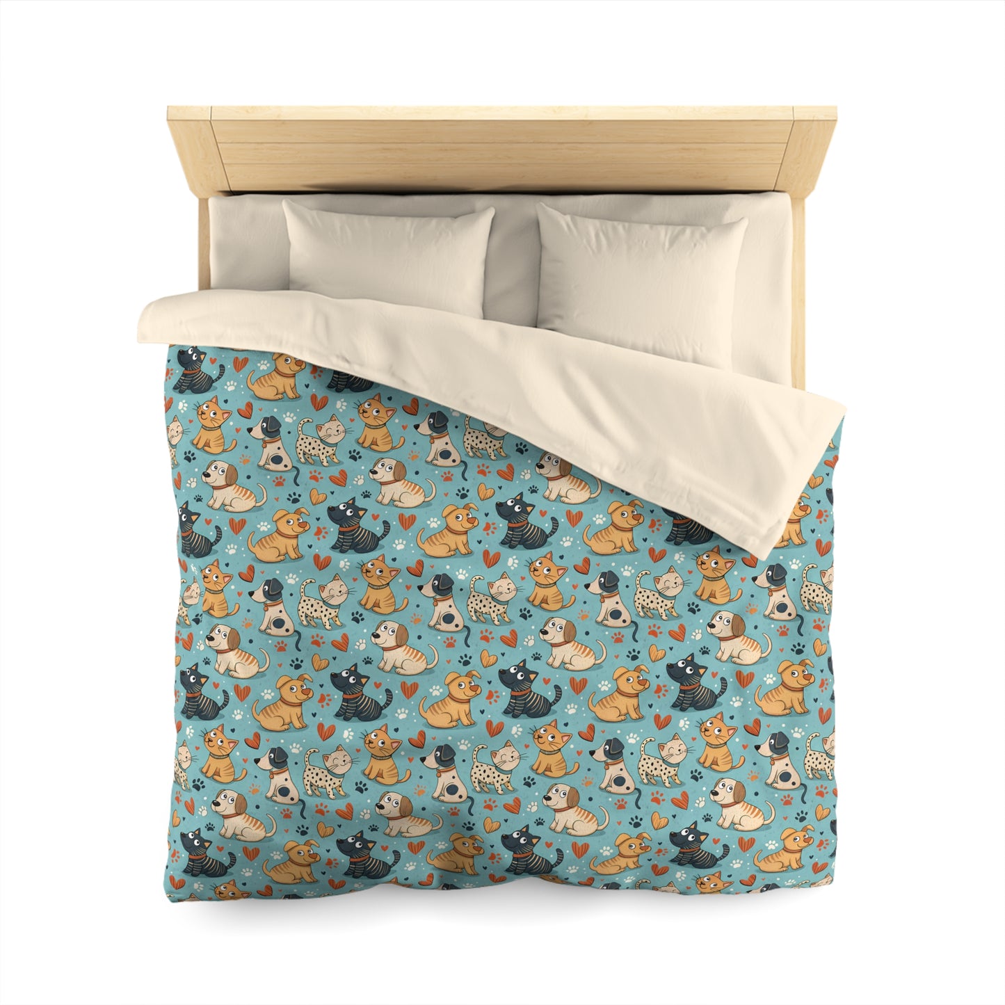 Paws & Whiskers Microfiber Duvet Cover