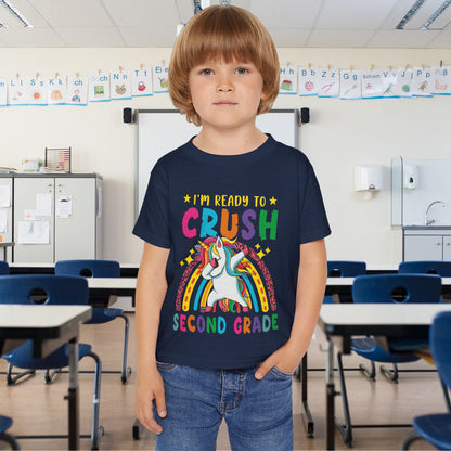 I'm Ready to CRUSH 2nd Grade Unicorn Heavy Cotton™ Toddler T-shirt