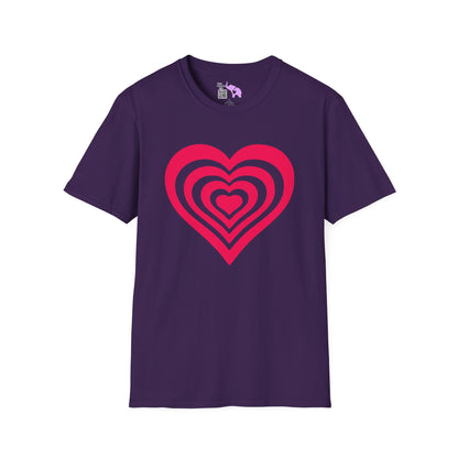 Layered Hearts Adult T-shirt