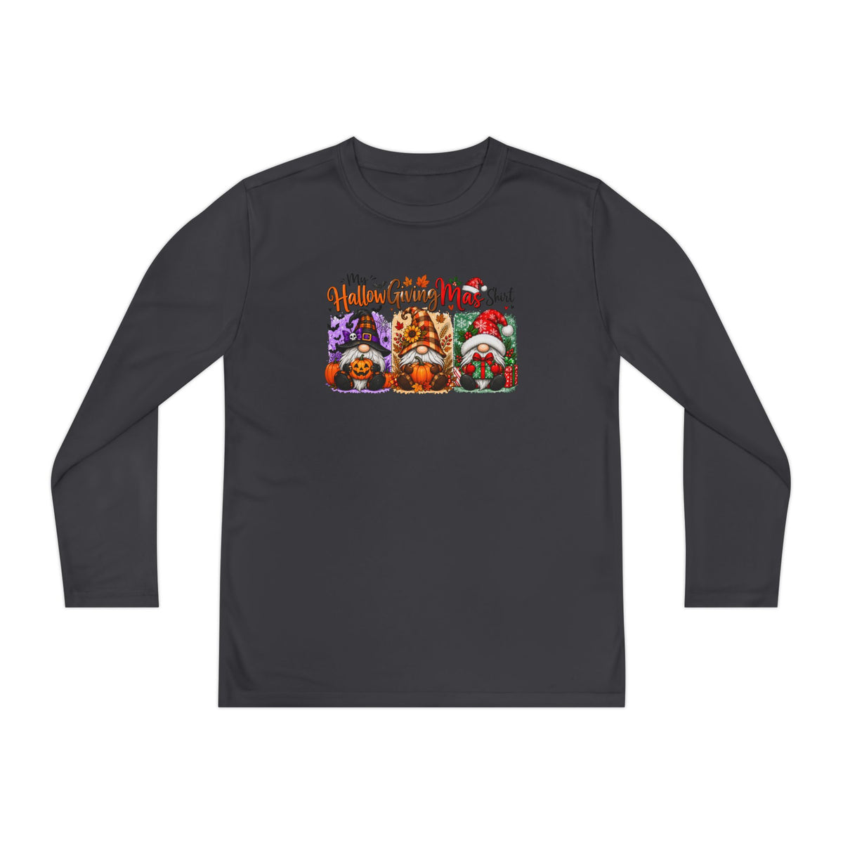 My HallowGivingMas Shirt (Gnomes) Youth Long Sleeve Tee