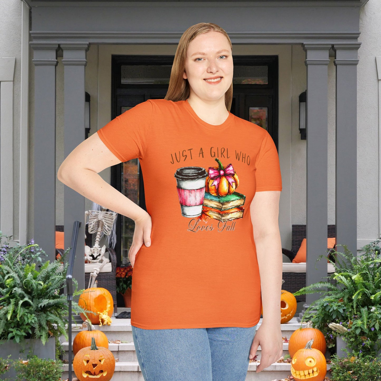 Just A Girl Who Loves Fall Adult T-shirt