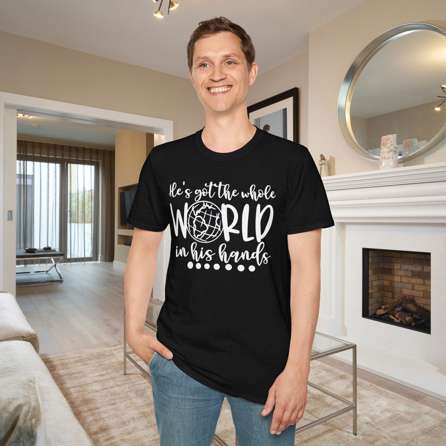 He's Got the Whole World in His Hands (2) Adult T-shirt
