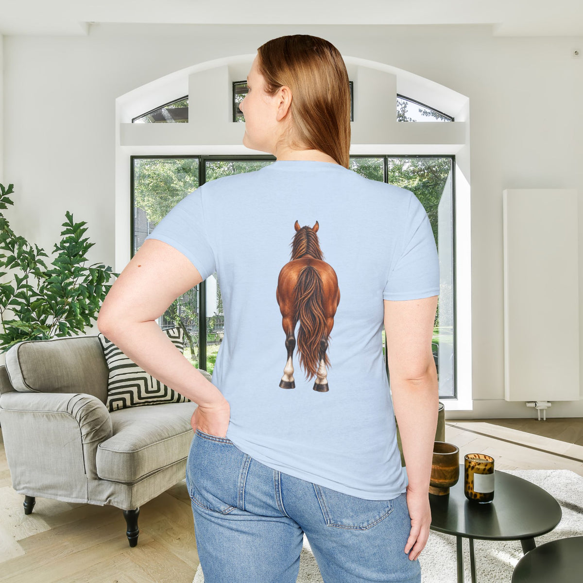 ""Front to Back Horse Lover Adult T-shirt