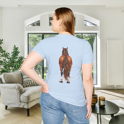 ""Front to Back Horse Lover Adult T-shirt