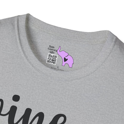 Wine Goes In Wisdom Comes Out Adult T-shirt