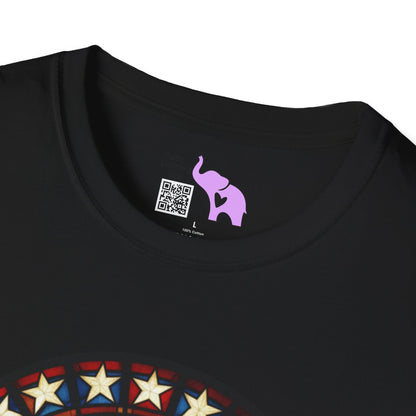 Stained Glass Eagle Adult T-shirt