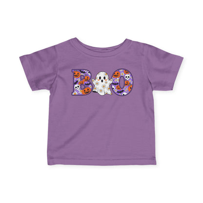 Cute Floral Boo w/Ghost Infant Soft T-Shirt