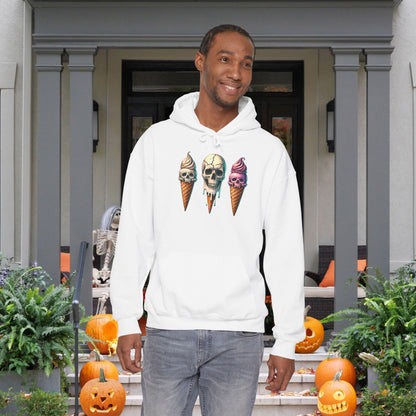 Ice Cream Cone Skull Heavy Blend™ Hooded Sweatshirt