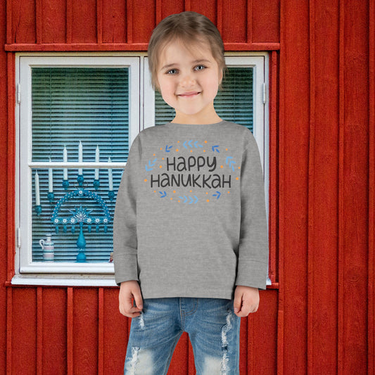 Happy Hanukkah 4 Toddler Long Sleeve Tee