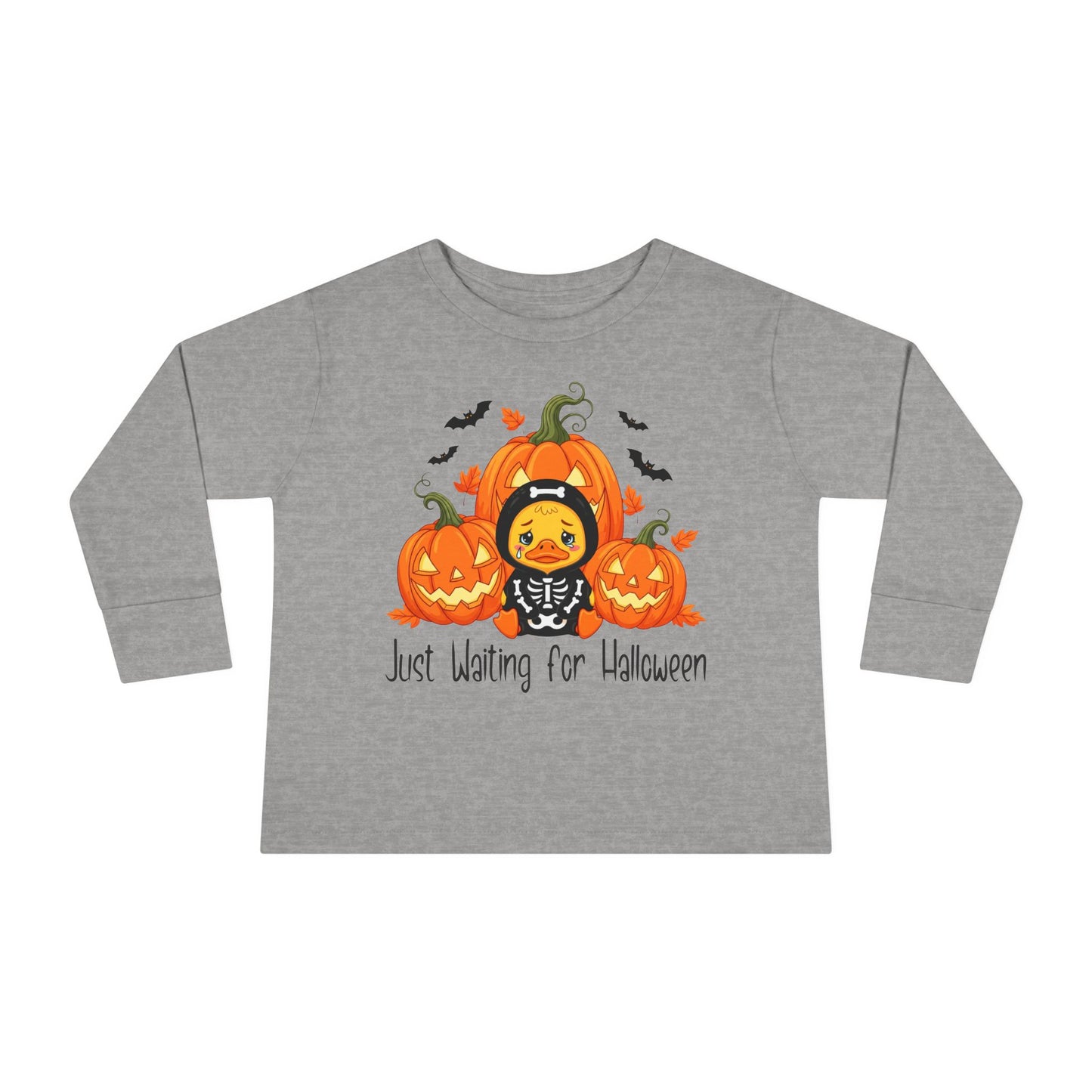 Just Waiting for Halloween Toddler Long Sleeve Tee