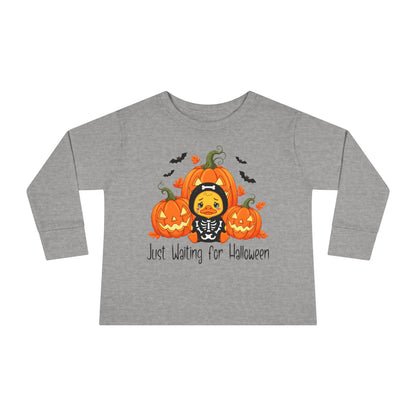 Just Waiting for Halloween Toddler Long Sleeve Tee