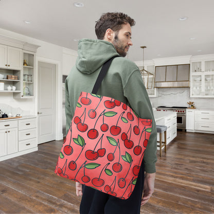 Cherry Bombshell Canvas Tote Bag