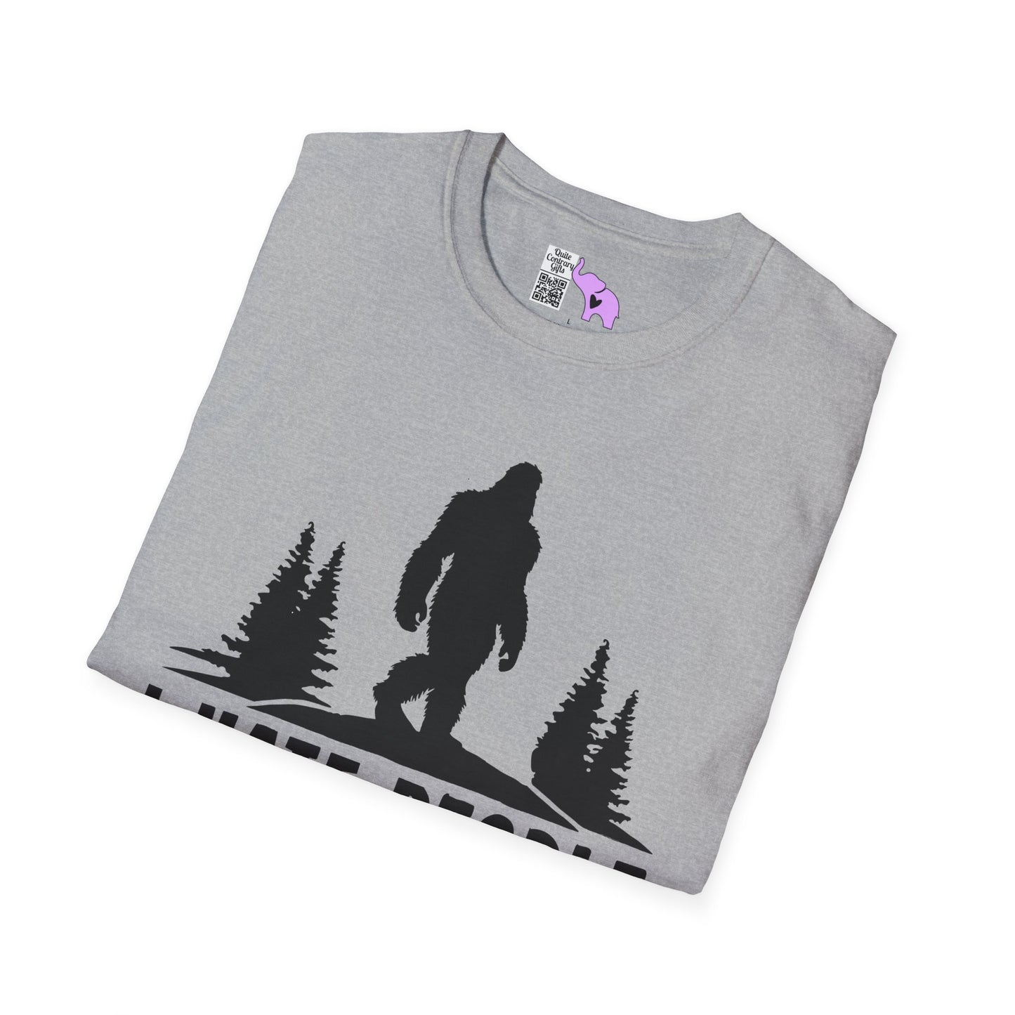 Bigfoot: I Hate People Adult T-shirt