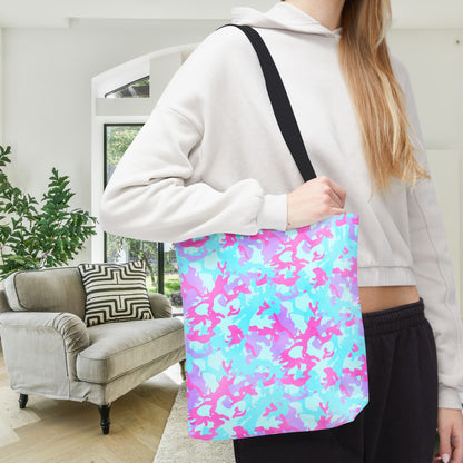 Cotton Candy Camo Canvas Tote Bag