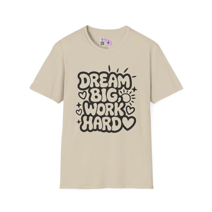 Dream Big Work Hard (Hearts) Adult T-shirt