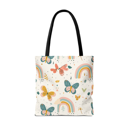 Whispering Wings & Rainbows Canvas Tote Bag