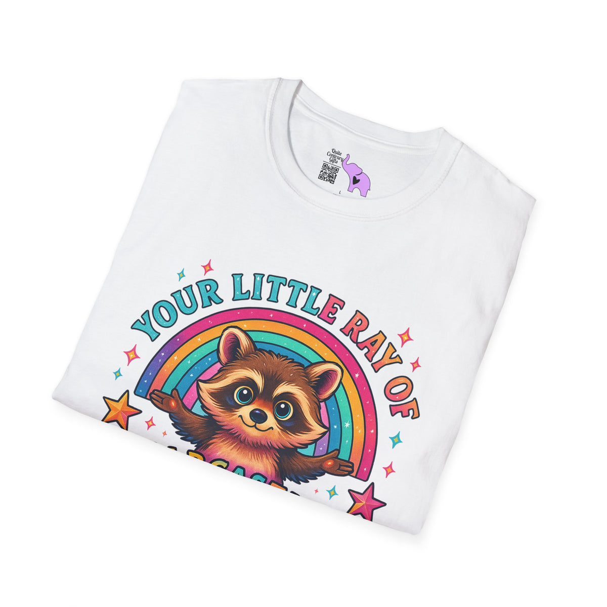Your Little Ray of Sarcastic Sunshine is Here (Racoon) Adult T-shirt