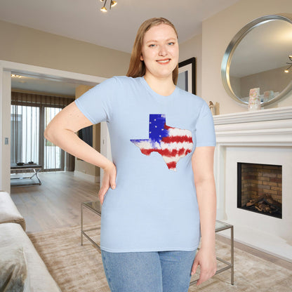 Texas American Tie Dye Flag Adult T-shirt