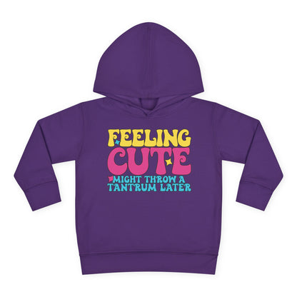 Feeling Cute Might Throw A Tantrum Later Toddler Hoodie