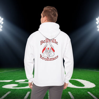 ""Bellville Brahmas Mascot Adult Heavy Blend™ Hooded Sweatshirt