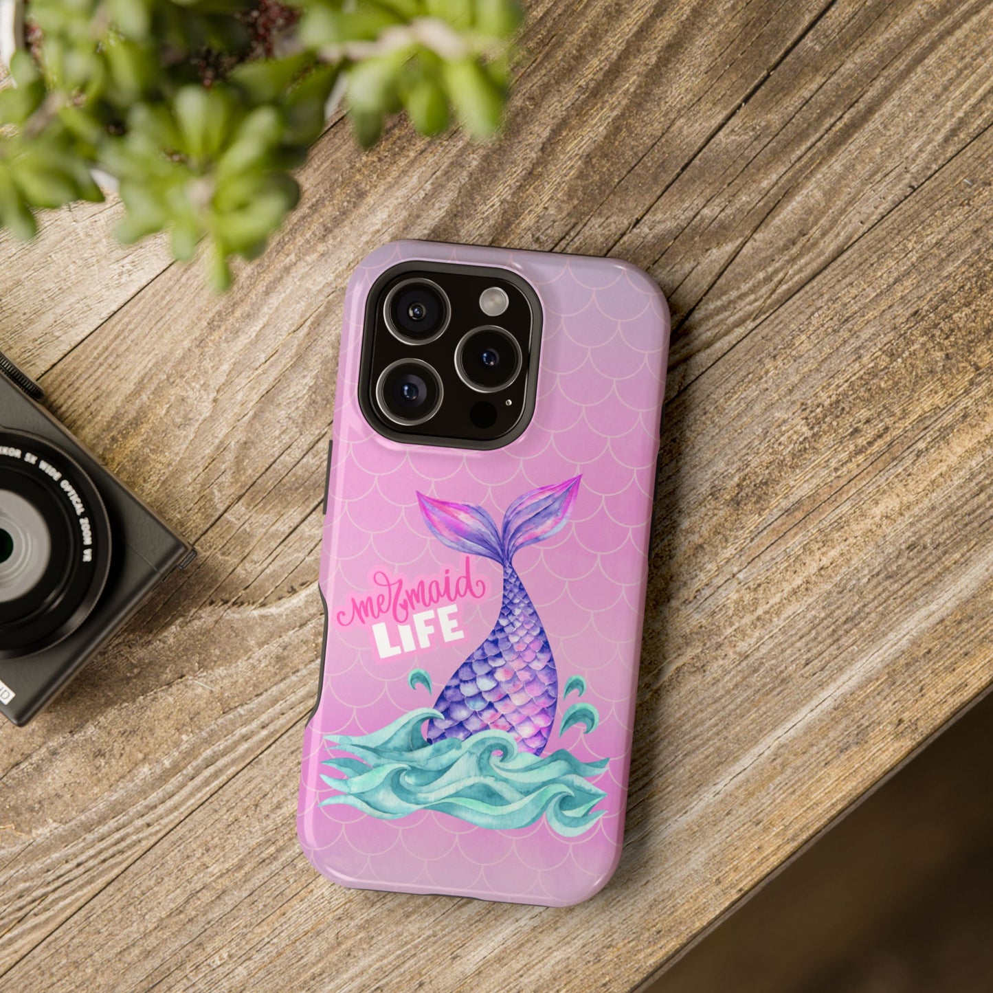 Pink Mermaid Life MagSafe® Compatible Tough Case for iPhone